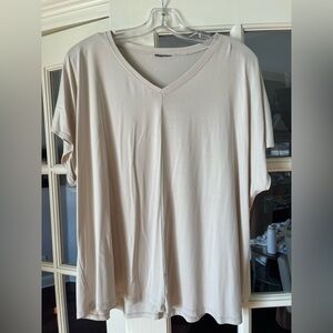 Women’s Soft Peached Fabric Bisque Tan Ivory XL Top